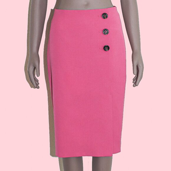 Ann Taylor Dresses & Skirts - Ann Taylor Pink Pencil Skirt High-Waisted Slim Fit Skirt Womens Chic Office Wear